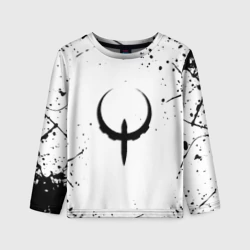 Детский лонгслив 3D Квейк краски текстура гейм