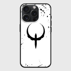 Чехол силиконовый для Apple iPhone 15 Pro матовый Квейк краски текстура гейм