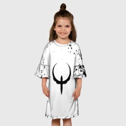 Детское платье 3D Квейк краски текстура гейм - фото 2