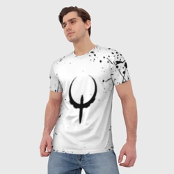 Мужская футболка 3D Квейк краски текстура гейм - фото 2