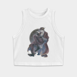 Женская укороченная майка-топ хлопок Повесть о конце света Джек потрошитель