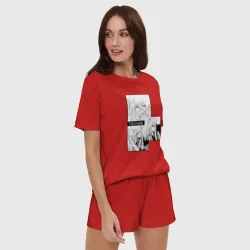 Женская пижама с шортиками хлопок Очень приятно Бог Томоэ - фото 2