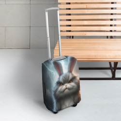 Чехол для чемодана 3D Грозный заяц - фото 2