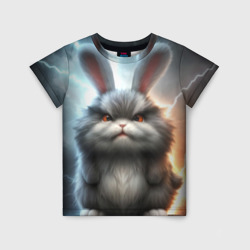 Грозный заяц – Детская футболка 3D с принтом купить со скидкой в -33%