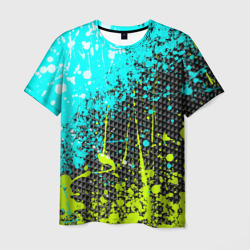 Брызги красок с геометрией – Мужская футболка 3D с принтом купить со скидкой в -26%