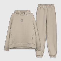 Женский костюм хлопок Oversize Герб России - я патриот