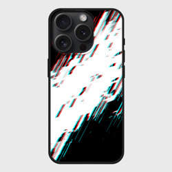 Чехол силиконовый для Apple iPhone 15 Pro матовый Glitch effect