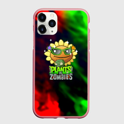 Чехол для iPhone 11 Pro Max матовый Plants vs zombies огненный градиент
