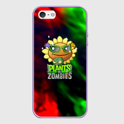 Чехол для iPhone 5/5S матовый Plants vs zombies огненный градиент