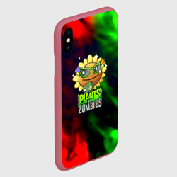 Чехол для iPhone XS Max матовый Plants vs zombies огненный градиент - фото 2