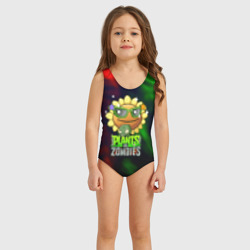 Детский купальник 3D Plants vs zombies огненный градиент