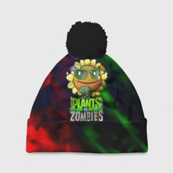Шапка 3D c помпоном Plants vs zombies огненный градиент