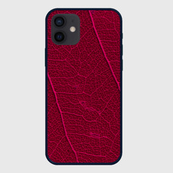 Бордовый лист текстура – Чехол для iPhone 12 Mini с принтом купить