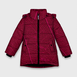 Бордовый лист текстура – Зимняя куртка для девочек 3D с принтом купить