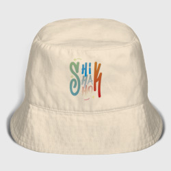 Shik shak shok - разноцветная надпись – Мужская панама хлопок с принтом купить