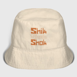 Shik shak shok - квадратные буквы – Мужская панама хлопок с принтом купить