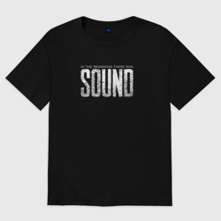 Мужская футболка хлопок Oversize In the beginning there was sound