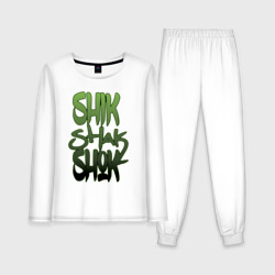 Shik shak shok - в стиле граффити – Женская пижама с лонгсливом хлопок с принтом купить