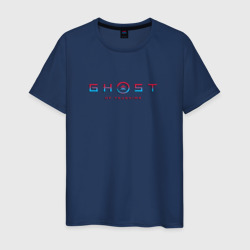 Мужская футболка хлопок Ghost of tsushima gradient logo japan