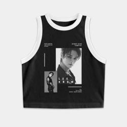 Женская укороченная майка-топ хлопок Stray kids Lee Know