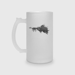 Кружка пивная матовое стекло Я куст снайпер