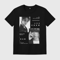 Мужская футболка хлопок Stray kids Minsung Lee know Han