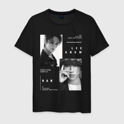 Мужская футболка хлопок Stray kids Minsung Lee know Han
