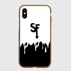 Чехол для iPhone XS Max матовый Sally face разводы красок блэк