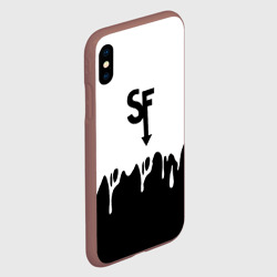Чехол для iPhone XS Max матовый Sally face разводы красок блэк - фото 2