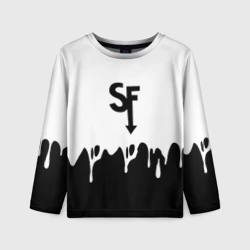 Детский лонгслив 3D Sally face разводы красок блэк