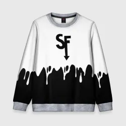 Детский свитшот 3D Sally face разводы красок блэк