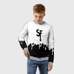 Детский свитшот 3D Sally face разводы красок блэк - фото 2