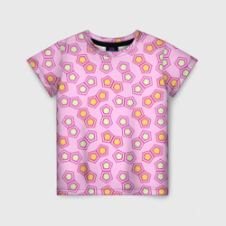 Мозаика на розовом – Детская футболка 3D с принтом купить со скидкой в -33%