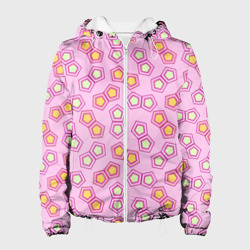 Мозаика на розовом – Женская куртка 3D с принтом купить со скидкой в -10%