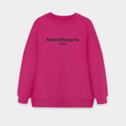 Женский свитшот oversize без начеса хлопок Master and margarita
