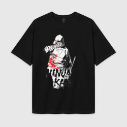 Женская футболка Oversize хлопок texturе Джо Логан Ниндзя Камуи
