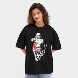 Женская футболка Oversize хлопок texturе Джо Логан Ниндзя Камуи - фото 2