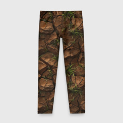 Детские леггинсы 3D Текстура элементаля земли