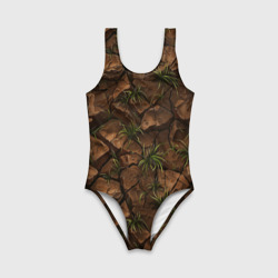 Детский купальник 3D Текстура элементаля земли - фото 2