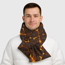 Шарф-пуховик 3D Элементаль магмы текстура - фото 2