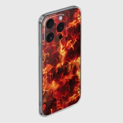 Чехол для iPhone 15 Pro силиконовый с защитой камеры Огненный элементаль - фото 2