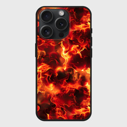 Чехол силиконовый для Apple iPhone 15 Pro матовый Огненный элементаль