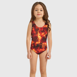 Детский купальник 3D Огненный элементаль
