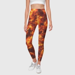 Леггинсы 3D Текстура элементаля огня - фото 2