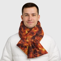 Шарф-пуховик 3D Текстура элементаля огня - фото 2