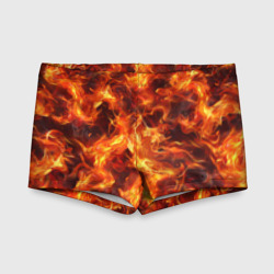 Детские купальные плавки 3D Текстура элементаля огня