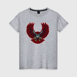 Красная сова – Женская футболка хлопок с принтом купить со скидкой в -20%