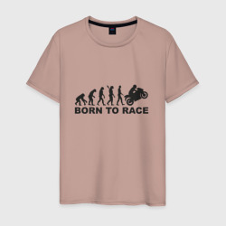 Рожденный для гонок на мото – Мужская футболка хлопок с принтом купить со скидкой в -20%