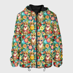 Лето   и коты на отдыхе – Мужская куртка 3D с принтом купить со скидкой в -10%