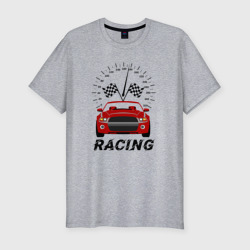 Авто спорт гонки – Мужская футболка хлопок Slim с принтом купить